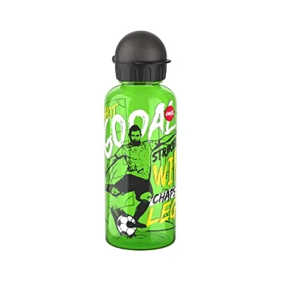 Abbildung von Emsa N30605 Teens Tritan Trinkflasche Fassungsvermögen: 0,6 Liter 100% sicher/praktisch/hygienisch/dicht/unbedenklich cleverer Trinkverschluss robust Design: Goal Striker