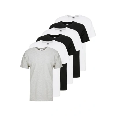 Abbildung von Urban Classics Basic TEE 6 PACK Tshirt basic, Herren, Größe: Medium, White/black/grey