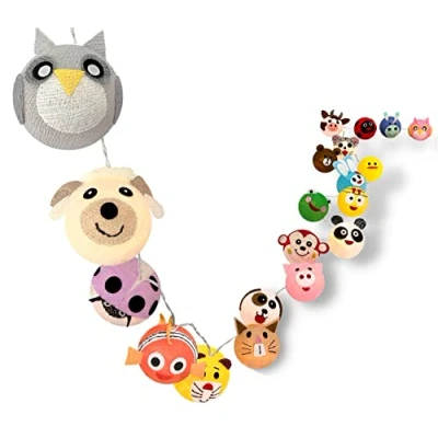Abbildung von CREATIVECOTTON LED Lichterkette mit Cotton Balls inkl. Timer und Dimmer (Tiere, 20 Kugeln)