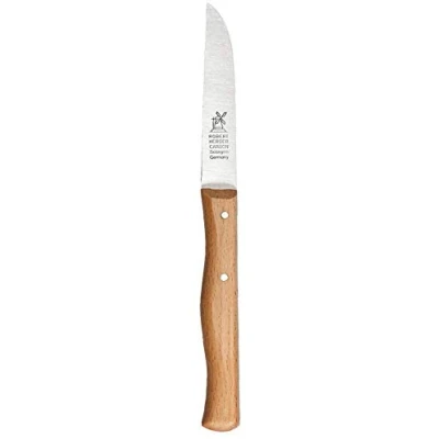 Abbildung von Windmühlen 1385 Gemüsemesser mit gerader Klinge, langer 85 mm Griff aus Buche