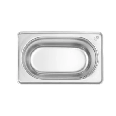 Abbildung von HENDI Gastronormbehälter, temperaturbeständig von 40 bis 300C, Heissluftöfen Kühl und Tiefkühlschränken Chafing Dishes Bain Marie, 1L, GN 1/9, 176X108X(H) 100mm, Edelstahl