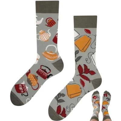 Abbildung von TODO Lustige Socken Damen und Herren, Coole mit Motiv Bunte, Mehrfarbige, Verrückte (35 38, Tea)