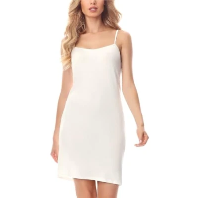 Abbildung von Merry Style Damen Unterkleid kurz Petticoat Knielänge einstellbare Träger MS10 203(Ecru, M)