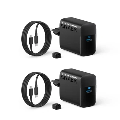 Abbildung von 45W USB C Ladegerät, Anker Ladegerät mit Kabel, iPad PPS Schnellladen Netzteil für Samsung Galaxy S24 Ultra/S24/S23+/S23/S22/Note20, iPhone 16/15, Pixel (2X 1,5m Kabel inkl.)