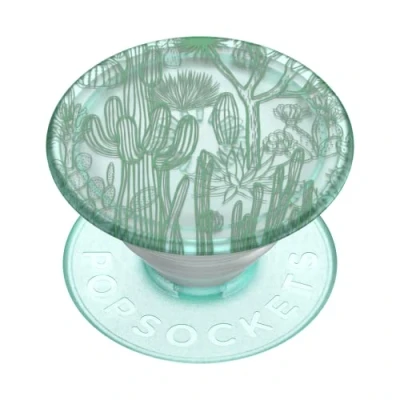 Abbildung von PopSockets: PopGrip Plant Ausziehbarer Sockel und Griff aus Pflanzlichen Materialien mit Austauschbarem Oberteil für Smartphones Tablets Translucent Cacti