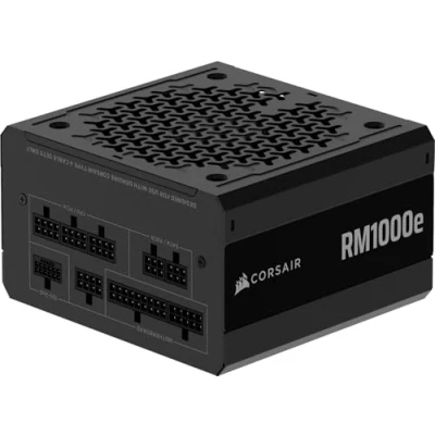 Abbildung von CORSAIR RM1000e (2025) Modulares, geräuscharmes ATX Netzteil mit 12V 2x6 Kabel 3.1 und PCIe 5.1 kompatibel, Cybenetics Gold Effizienz, 105C Kondensatoren, moderner Standby Modus Schwarz