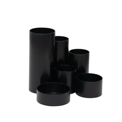 Abbildung von MAUL Stiftehalter MAULtubo Recycling Ø15x12,5 cm Schreibtisch Organizer mit 6 Köchern Büro für Stifte, Kugelschreiber, Pinsel und Schere Stilvoller Stifte Schwarz
