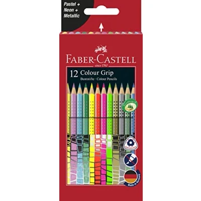 Abbildung von FABER CASTELL 201569 Buntstift Sonderfarbset, Colour Grip, 12er Etui