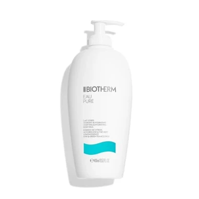 Abbildung von Biotherm Bodylotion Eau Pure, Körperpflegemilch mit Sheabutter, für intensive Feuchtigkeit und Hautschutz, Pflegecreme raue trockene Haut, 400 ml