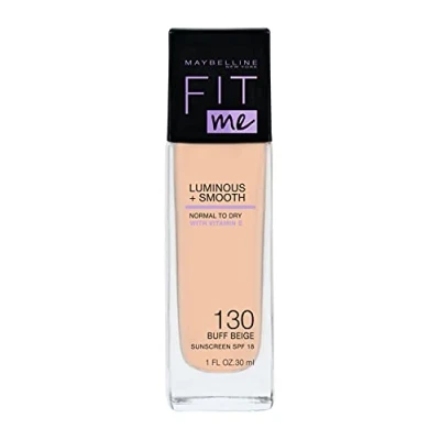 Abbildung von Maybelline New York Make Up, Fit Me! Foundation mit LSF18, Für makellose Haut, Alle Hauttypen, Nr. 130 Buff Beige, 30 ml