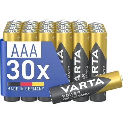 Abbildung von VARTA Batterien AAA, 30 Stück, Power on Demand, Alkaline, 1,5V, Vorratspac, smart, flexibel, leistungsstark, ideal für Computerzubehör, Smart Home Geräte, Made in Germany [Exklusiv bei Amazon]