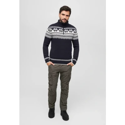 Abbildung von Brandit Troyer Norweger Strickpullover, Herren, Größe: XXL, Navy