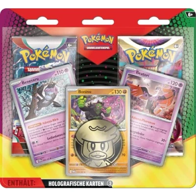 Abbildung von Pokémon Sammelkartenspiel: Aufgewerteter 2er Pack Blister (3 holografische Promokarten &amp; 2 Boosterpacks)