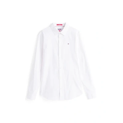 Abbildung von Tommy Jeans Herren Hemd TJM Original Langarm, Weiß (Classic White), M