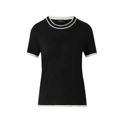 Abbildung von s.Oliver Black Label KURZÄRMELIGER Tshirt basic, Damen, Größe: 34, Schwarz