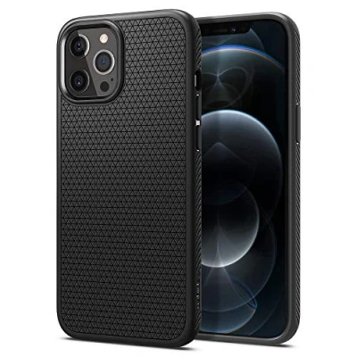 Abbildung von Spigen Liquid Air Hülle Kompatibel mit iPhone 12 Pro Max Matte Black