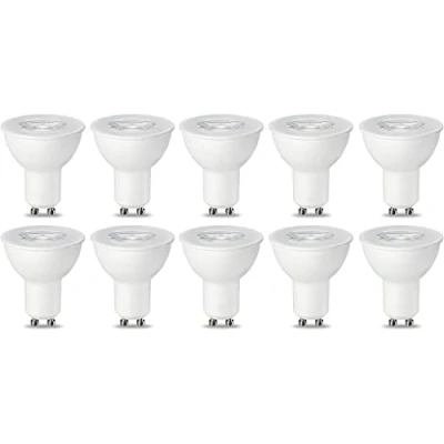 Abbildung von Amazon Basics GU10 LED Lampe, Spot, 5.5W (ersetzt 50W), warmweiß, dimmbar 10Stück (1er Pack)