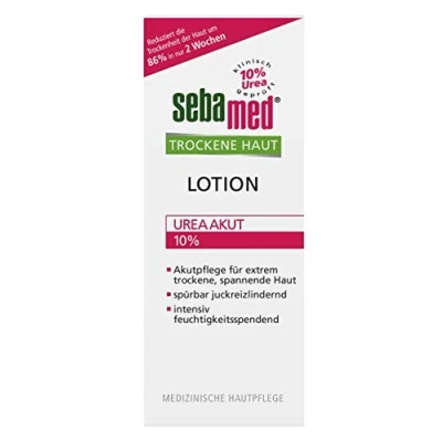 Abbildung von Sebamed Trockene Haut Lotion Urea Akut 200ml, lindert spürbar Spannungsgefühl, Rauheit und Juckreiz hilft, die natürliche Feuchtigkeitsbalance der wieder herzustellen