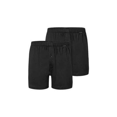 Abbildung von Schiesser 2PACK Basic Boxershorts, Herren, Größe: Medium, Schwarz
