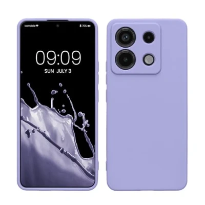 Abbildung von kwmobile Handyhülle kompatibel mit Xiaomi Redmi Note 13 Pro 5G / Poco X6 Hülle Handy Case aus weichem Silikon in Lavendel