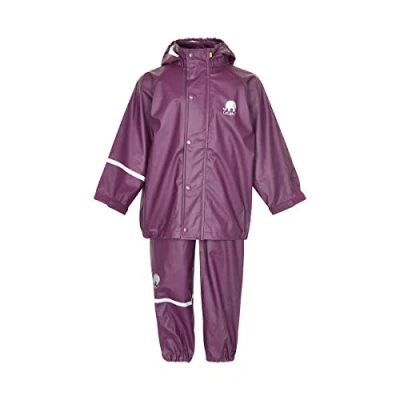 Abbildung von Celavi Mädchen Zweiteiliger Regenanzug In Vielen Farben Regenjacke, Dunkel Violett (Blackberry Wine 666), 120 EU