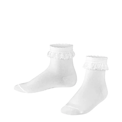 Abbildung von FALKE Unisex Kinder Romantic Lace Socken atmungsaktive biologische nachhaltige Baumwolle hautfreundlich verstärkt festlich fein elegant mit Rüsche am Bündchen ideal zur Kommunion 1 Paar
