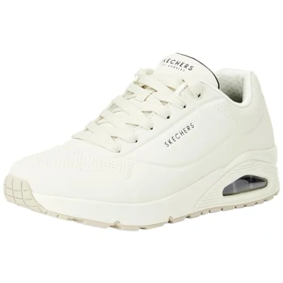Abbildung von Skechers Herren UNO Stand ON AIR Sneaker, Off White Durabuck/Mesh, 43 EU