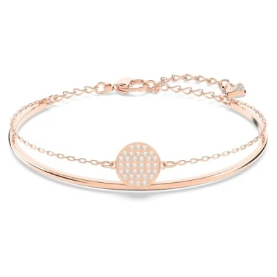 Abbildung von Swarovski, Sublima Armreif, Roségoldfarben mit Weiß, M