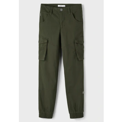 Abbildung von Name it Nitbamgo REG R TWI CA M NMT NO Cargohose für Kinder, Größe: 176, Dark green