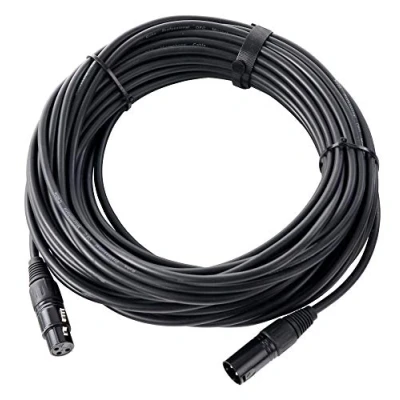 Abbildung von Pronomic XFXM 20 Mikrofonkabel (20m Länge, XLR female 3 pol &gt; male pol, Stecker handgelötet, säure und ölfest, Spannzangen Zugentlastung) schwarz