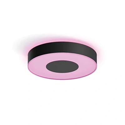 Abbildung von Philips Hue White &amp; Color Ambiance Infuse Deckenleuchte M schwarz 2100lm, dimmbar, 16 Mio. Farben, steuerbar via App, kompatibel mit Amazon Alexa (Echo, Echo Dot)