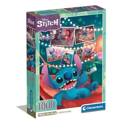 Abbildung von Clementoni Collection Puzzle Compact Disney Stitch 1000 Teile Ab 14 Jahren, Erwachsenenpuzzle mit Wimmelbild, Geschicklichkeitsspiel für die ganze Familie, 39793