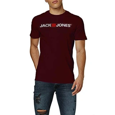 Abbildung von JACK &amp; JONES Jjecorp Logo Tee SS Crew Neck Noos T Shirt Herren Gr. 56, Rot (Port Royale)