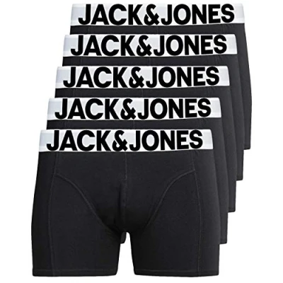 Abbildung von JACK &amp; JONES Herren 5er Pack Boxershorts Mix Unterwäsche Mehrpack,5er Schwarz,XL