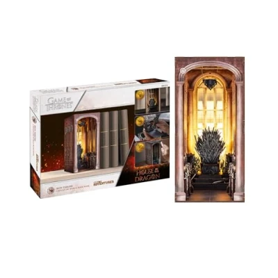 Abbildung von Revell Modellbausatz Tiny Adventures, Iron Throne, 3D Miniaturhaus, DIY Book Nook Holz Puzzle, Handgefertigtes Geschenk für Throne Fans