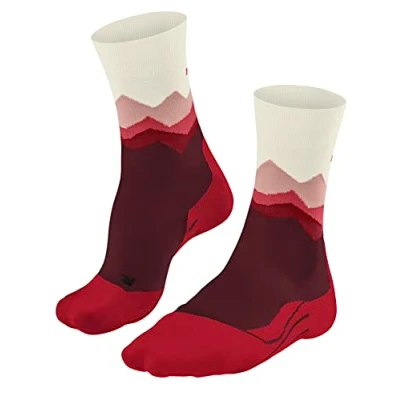 Abbildung von FALKE Damen Wandersocken TK2 Explore Crest W SO Wolle antiblasen dick 1 Paar, Rot (Merlot 8117), 39 40