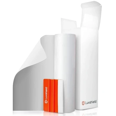 Abbildung von Luxshield Lackschutzfolie 15x100cm für Auto, Motorrad, Bike Schutzfolie transparent matt, selbstklebend, Meterware aus DE