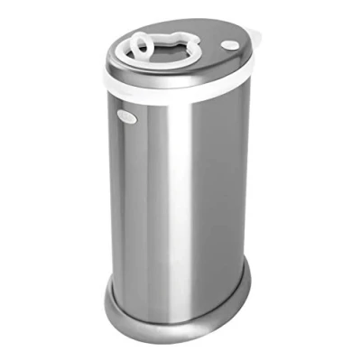 Abbildung von Ubbi Steel Diaper Pail, Odor Locking, No Special Bag Required, Award Winning, Registry Must Have, Silver Chrome