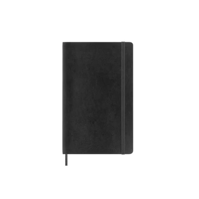 Abbildung von Moleskine Klassisches Notizbuch, Kariertes Weicher Einband und Elastischer Verschluss, Großes Format 13 x 21 cm, Farbe Schwarz, 192 Seiten