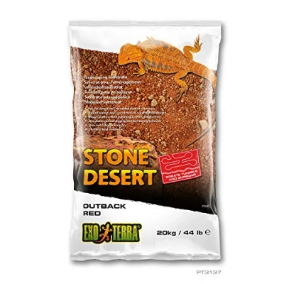 Abbildung von Exo Terra Outback Red Stone Desert, natuerlicher Wuestenboden, Wuesten Substrat, zur Formung von Felsenformationen, Tunneln und Hoehlen geeignet, 20kg