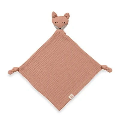 Abbildung von Hauck Schnuffeltuch Baby Cuddle N Play, Musselin Baumwolle Schmusetuch Junge Mädchen, Kuscheltier und Trösterchen, Schnuffeltier, Waschbar bei 60 C, 25 x cm (Fox Cork)