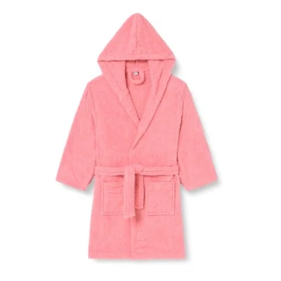 Abbildung von Playshoes Unisex Kinder Frottee Bademantel Morgenmantel, Koralle, 110/116
