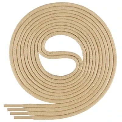 Abbildung von Di Ficchiano gewachste runde beige Schnürsenkel, Schuhband, Laces, Durchmesser 2 4 mm für Businessschuhe, Anzugschuhe und Lederschuhe Farbe: Länge: 180cm