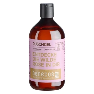 Abbildung von benecosBIO Duschgel Wildrose ENTDECKE DIE WILDE ROSE IN DIR vegan recyceltes Plastik