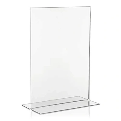 Abbildung von 5x VITAdisplays® T Werbeaufsteller/T Ständer/Tischaufsteller/Acryl Aufsteller, DIN A4 (21x29,7cm), Transparent (NE 380)