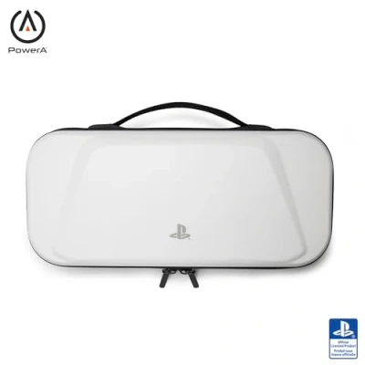 Abbildung von PowerA Schutzhülle für PlayStation Portal™ Remote Player, robust, Aufbewahrung, Schutzetui, Ladekabeldurchführung, Bildschirmschutz, offiziell lizenziert