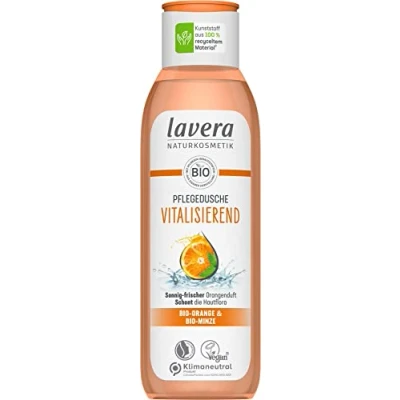 Abbildung von lavera Pflegedusche Vitalisierend Bio Orange &amp; Minze Naturkosmetik vegan Duschgel pH hautneutral reinigt besonders sanft 1 x 250 ml