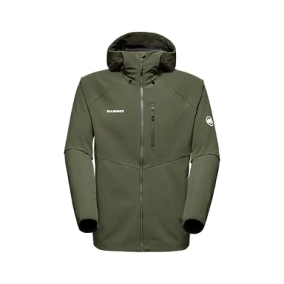 Abbildung von Mammut Ultimate Comfort SO Hooded Softshelljacke, Herren, Größe: Small, Dark marsh