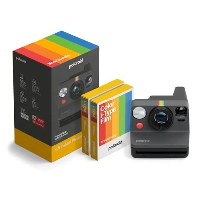 Abbildung von Polaroid Now Gen 3 Sofortbildkamera Bundle Kamera + Farbfilm (16 Fotos) Schwarz (6560)