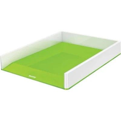 Abbildung von Leitz Briefkorb A4, Zweifarbiges Design, Weiß/Grün, Duo Colour, WOW, 53611054